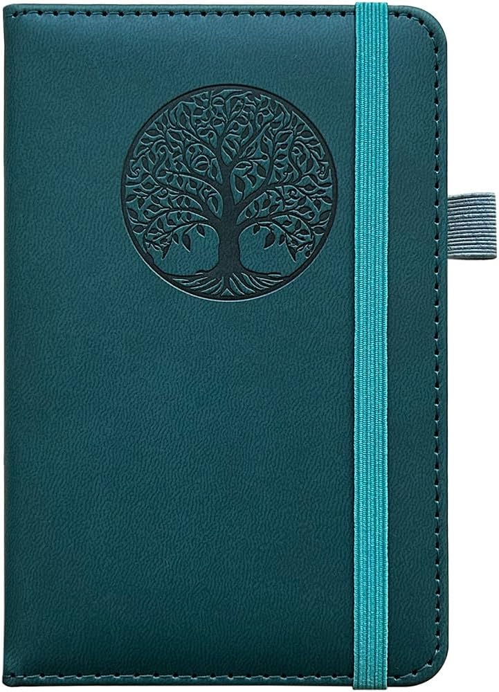 BIYUNRO Small Pocket Notebook, Leather Journal Mini (Green) - Image 1